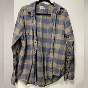 Faherty Men’s Cotton Blue & Tan Flannel Size XL